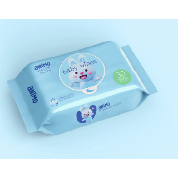 Khăn Ướt Dịu Nhẹ Animo không mùi (100 tờ)