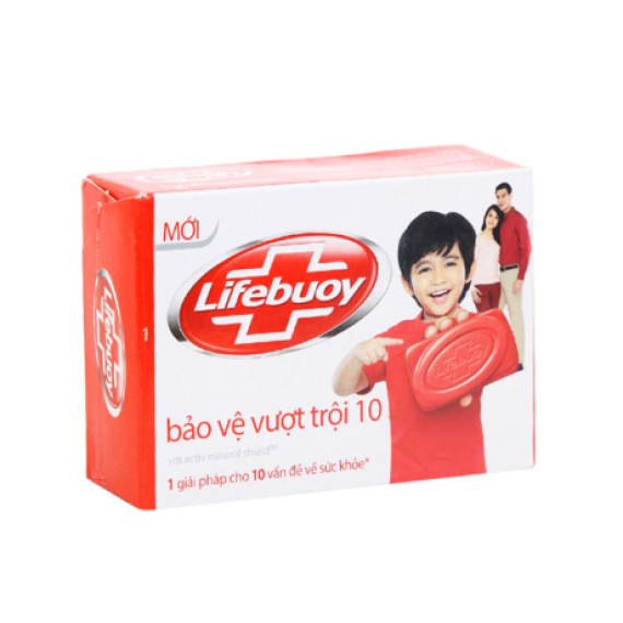 Xà bông cục Lifebuoy bảo vệ vượt trội 10 125g